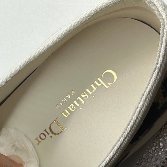 DIOR WALK'N Leopard Mizza Cotton Platform Lace Up Low Top Sneakers Shoes - Picture 12 of 15